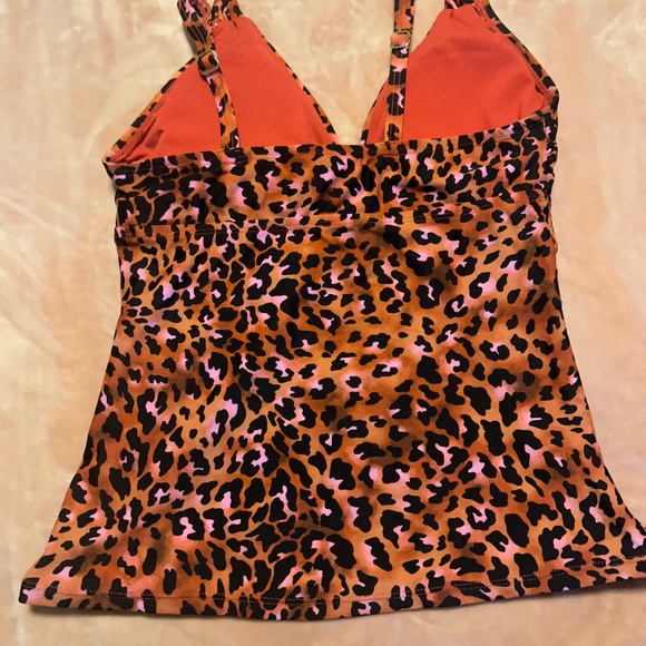 Leopard Animal Print Swim Top Size Small by New Directions - Picture 7 of 10